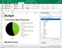 Excel for my mac